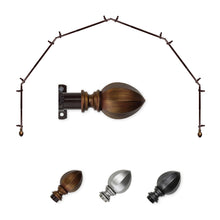 Load image into Gallery viewer, Garnet 13/16" 6-Sided Bay Curtain Rod