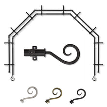 Load image into Gallery viewer, Curl 13/16" 5-Sided Double Bay Curtain Rod