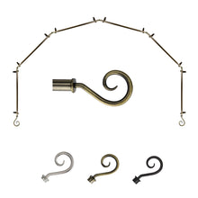 Load image into Gallery viewer, Curl 13/16" 6-Sided Bay Curtain Rod
