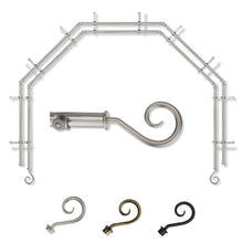Load image into Gallery viewer, Curl 13/16" 5-Sided Double Bay Curtain Rod