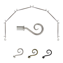 Load image into Gallery viewer, Curl 13/16" 6-Sided Bay Curtain Rod