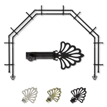 Load image into Gallery viewer, Fan 13/16" 5-Sided Double Bay Curtain Rod