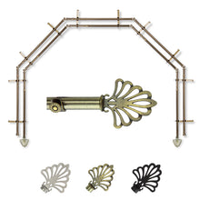 Load image into Gallery viewer, Fan 13/16" 5-Sided Double Bay Curtain Rod