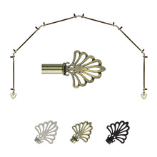 Load image into Gallery viewer, Fan 13/16" 6-Sided Bay Curtain Rod