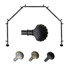 Load image into Gallery viewer, Scallop 13/16" 5-Sided Bay Curtain Rod