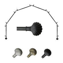 Load image into Gallery viewer, Scallop 13/16" 6-Sided Bay Curtain Rod