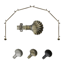 Load image into Gallery viewer, Scallop 13/16" 6-Sided Bay Curtain Rod