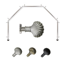 Load image into Gallery viewer, Scallop 13/16" 5-Sided Bay Curtain Rod