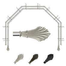 Load image into Gallery viewer, Fin 13/16" 5-Sided Double Bay Curtain Rod