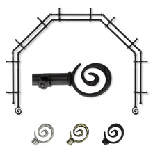 Load image into Gallery viewer, Spiral 13/16" 5-Sided Double Bay Curtain Rod
