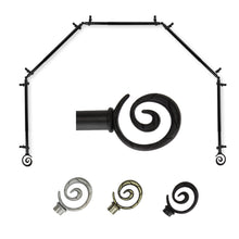 Load image into Gallery viewer, Spiral 13/16" 5-Sided Bay Curtain Rod