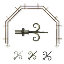 Load image into Gallery viewer, Fleur 13/16" 5-Sided Double Bay Curtain Rod