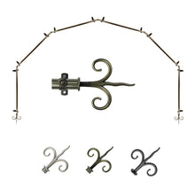 Load image into Gallery viewer, Fleur 13/16" 6-Sided Bay Curtain Rod
