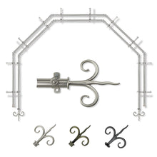 Load image into Gallery viewer, Fleur 13/16" 5-Sided Double Bay Curtain Rod