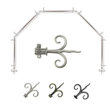 Load image into Gallery viewer, Fleur 13/16" 5-Sided Bay Curtain Rod