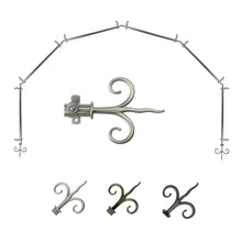 Load image into Gallery viewer, Fleur 13/16" 6-Sided Bay Curtain Rod