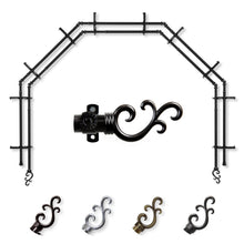 Load image into Gallery viewer, Swan 13/16" 5-Sided Double Bay Curtain Rod