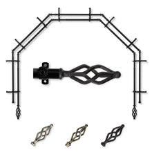 Load image into Gallery viewer, Marquise 13/16" 5-Sided Double Bay Curtain Rod