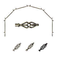 Load image into Gallery viewer, Marquise 13/16" 6-Sided Bay Curtain Rod