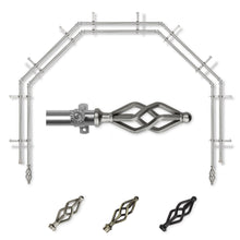 Load image into Gallery viewer, Marquise 13/16" 5-Sided Double Bay Curtain Rod