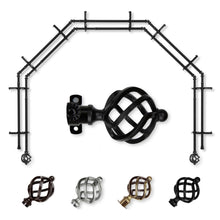 Load image into Gallery viewer, Twist 13/16" 5-Sided Double Bay Curtain Rod