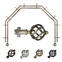 Load image into Gallery viewer, Twist 13/16" 5-Sided Double Bay Curtain Rod