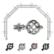 Load image into Gallery viewer, Twist 13/16" 5-Sided Double Bay Curtain Rod