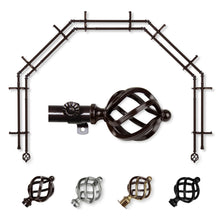 Load image into Gallery viewer, Twist 13/16" 5-Sided Double Bay Curtain Rod