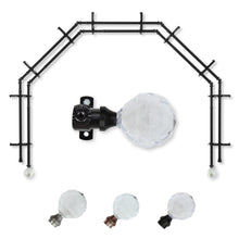 Load image into Gallery viewer, Faceted 13/16" 5-Sided Double Bay Curtain Rod