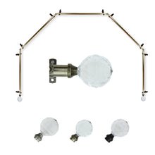 Load image into Gallery viewer, Faceted 13/16" 5-Sided Bay Curtain Rod