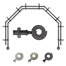 Load image into Gallery viewer, Coil 13/16" 5-Sided Double Bay Curtain Rod