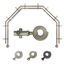 Load image into Gallery viewer, Coil 13/16" 5-Sided Double Bay Curtain Rod