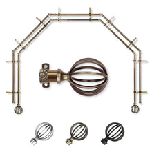 Load image into Gallery viewer, Cage 13/16" 5-Sided Double Bay Curtain Rod