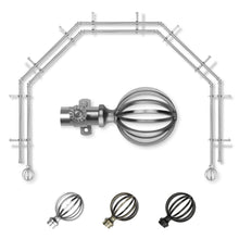 Load image into Gallery viewer, Cage 13/16" 5-Sided Double Bay Curtain Rod