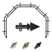 Load image into Gallery viewer, Cone 13/16" 5-Sided Double Bay Curtain Rod