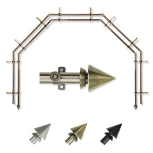 Load image into Gallery viewer, Cone 13/16" 5-Sided Double Bay Curtain Rod