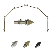 Load image into Gallery viewer, Cone 13/16" 6-Sided Bay Curtain Rod