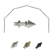 Load image into Gallery viewer, Cone 13/16" 6-Sided Bay Curtain Rod