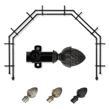 Load image into Gallery viewer, Acorn 13/16" 5-Sided Double Bay Curtain Rod