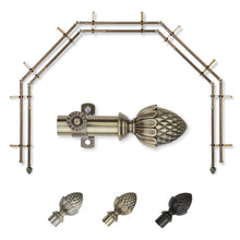 Load image into Gallery viewer, Acorn 13/16" 5-Sided Double Bay Curtain Rod