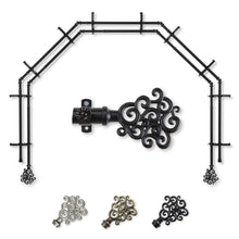 Load image into Gallery viewer, Tidal 13/16" 5-Sided Double Bay Curtain Rod