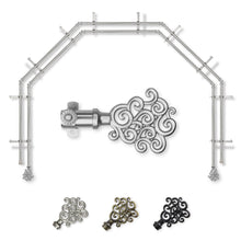 Load image into Gallery viewer, Tidal 13/16" 5-Sided Double Bay Curtain Rod