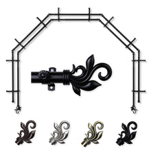 Load image into Gallery viewer, Delilah 13/16" 5-Sided Double Bay Curtain Rod