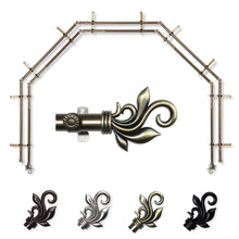 Load image into Gallery viewer, Delilah 13/16" 5-Sided Double Bay Curtain Rod