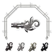Load image into Gallery viewer, Delilah 13/16" 5-Sided Double Bay Curtain Rod