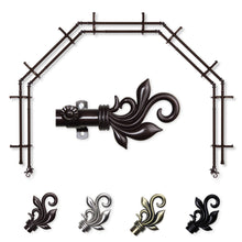 Load image into Gallery viewer, Delilah 13/16" 5-Sided Double Bay Curtain Rod