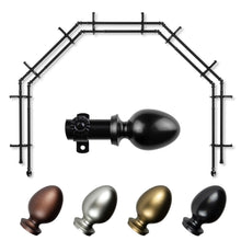 Load image into Gallery viewer, Emeka 13/16" 5-Sided Double Bay Curtain Rod