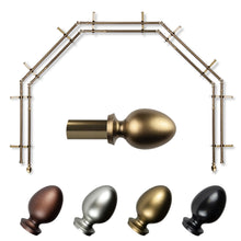 Load image into Gallery viewer, Emeka 13/16" 5-Sided Double Bay Curtain Rod