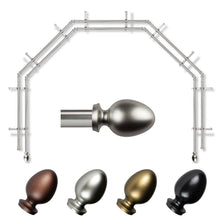 Load image into Gallery viewer, Emeka 13/16" 5-Sided Double Bay Curtain Rod