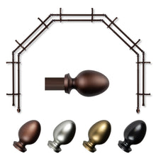 Load image into Gallery viewer, Emeka 13/16" 5-Sided Double Bay Curtain Rod